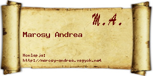 Marosy Andrea névjegykártya