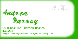 andrea marosy business card